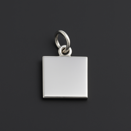 Silber Quadratanhänger
